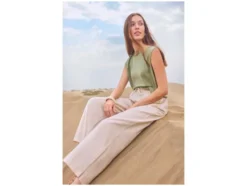 Damen Top mit Leinen