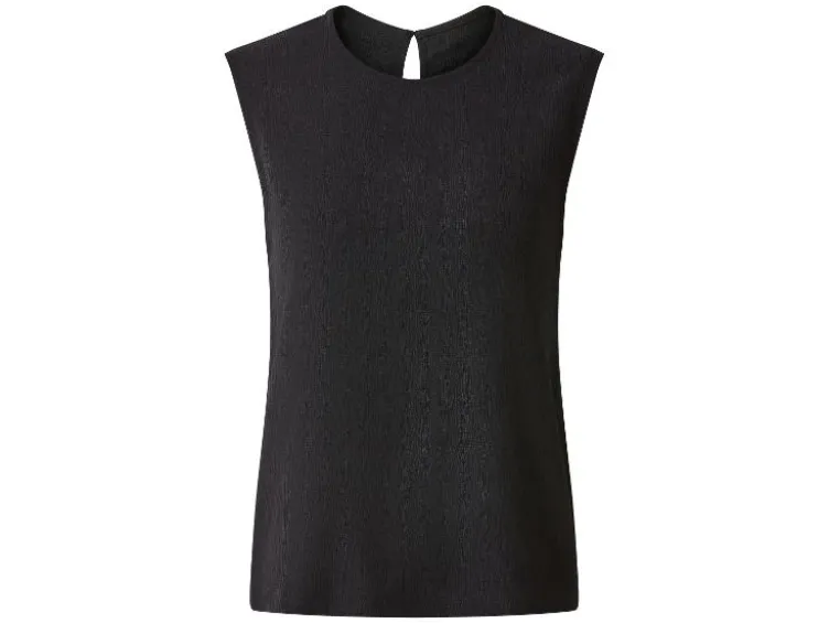 Damen Top, mit modischer Crinkle-Optik