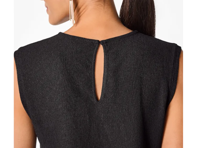Damen Top, mit modischer Crinkle-Optik