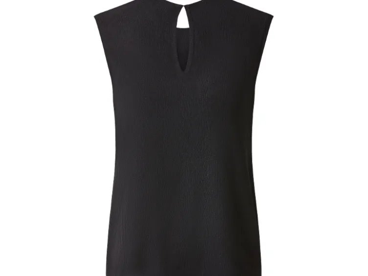 Damen Top, mit modischer Crinkle-Optik
