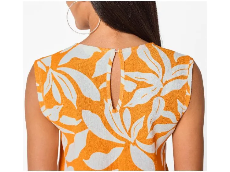 Damen Top, mit modischer Crinkle-Optik