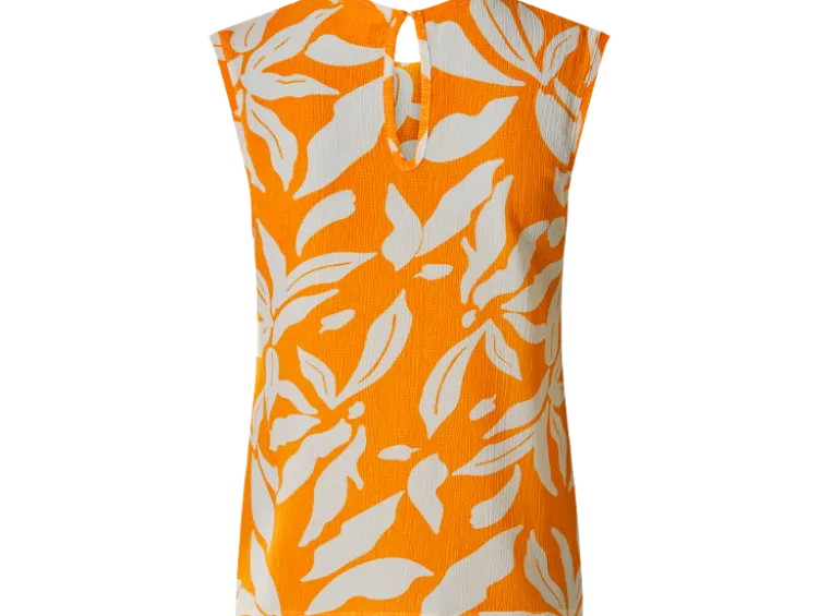 Damen Top, mit modischer Crinkle-Optik