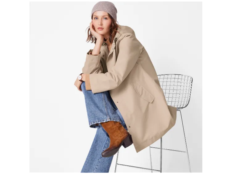 Damen Trenchcoat, wasserabweisendes Obermaterial