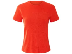 Damen T-Shirt, in modischer Ripp-Qualität