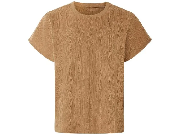 Damen-T-Shirt mit Crinkle-Optik