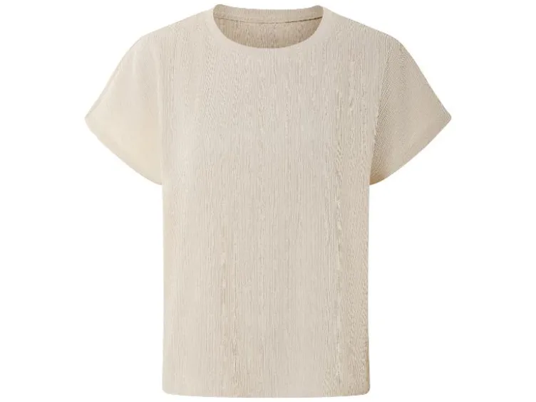 Damen-T-Shirt mit Crinkle-Optik