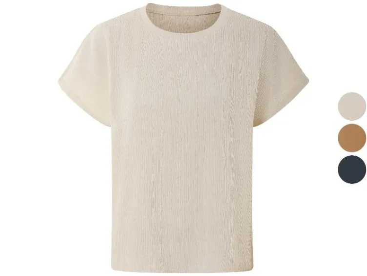 Damen-T-Shirt mit Crinkle-Optik