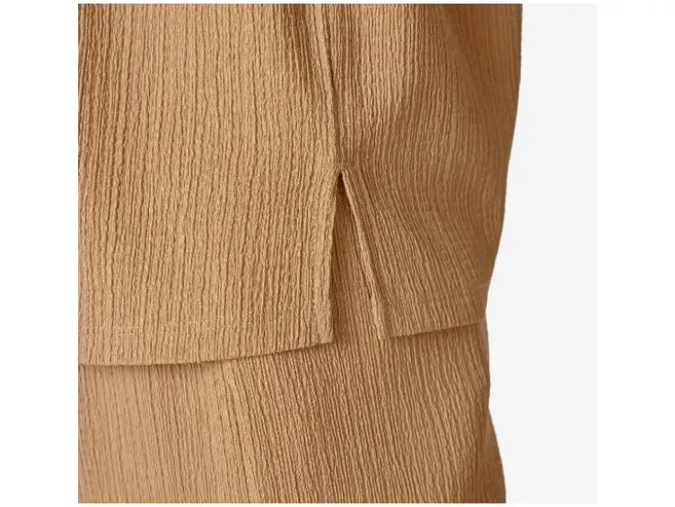 Damen-T-Shirt mit Crinkle-Optik
