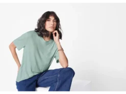 Damen T-Shirt mit Leinen