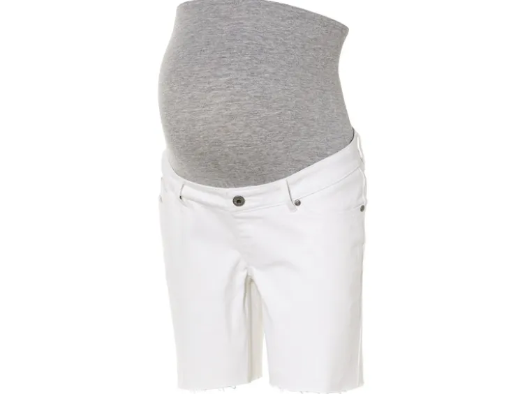 Damen Umstands-Jeansshorts mit hohem Baumwollanteil