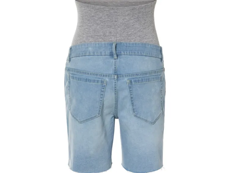 Damen Umstands-Jeansshorts mit hohem Baumwollanteil