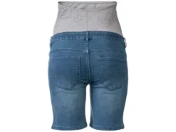 Damen Umstands-Jeansshorts, niedrige Leibhöhe mit elastischem Besatz
