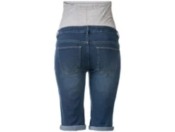 Damen Umstands-Jeansshorts, niedrige Leibhöhe mit elastischem Besatz