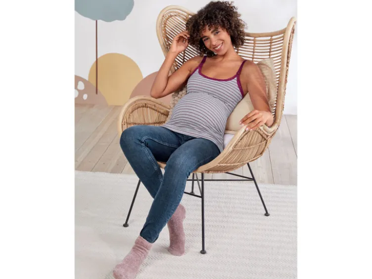 Damen-Umstandsjeans, Super Skinny Fit, mit niedriger Leibhöhe