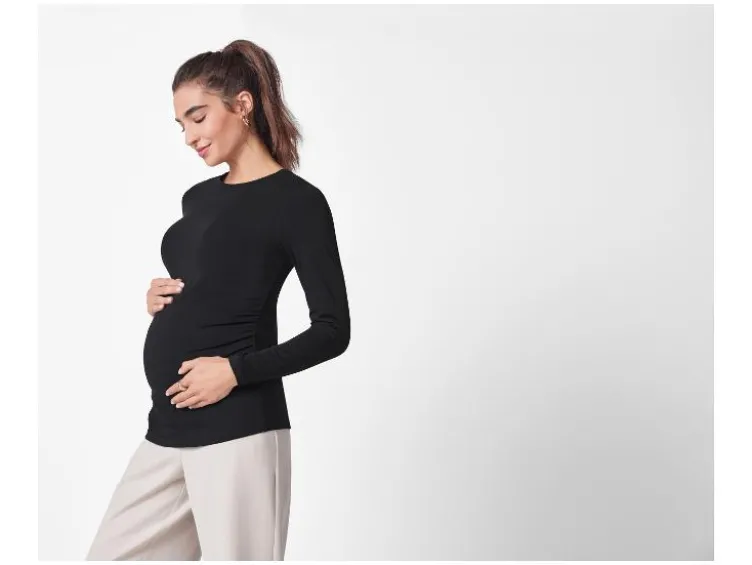 Damen Umstands-Langarmshirt