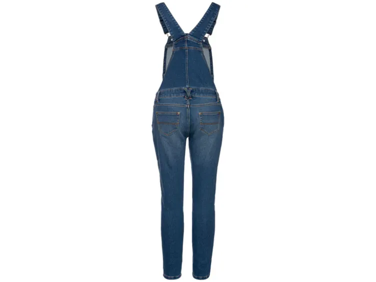 Damen Umstands-Latzhose, Skinny Fit, mit längenverstellbaren Trägern