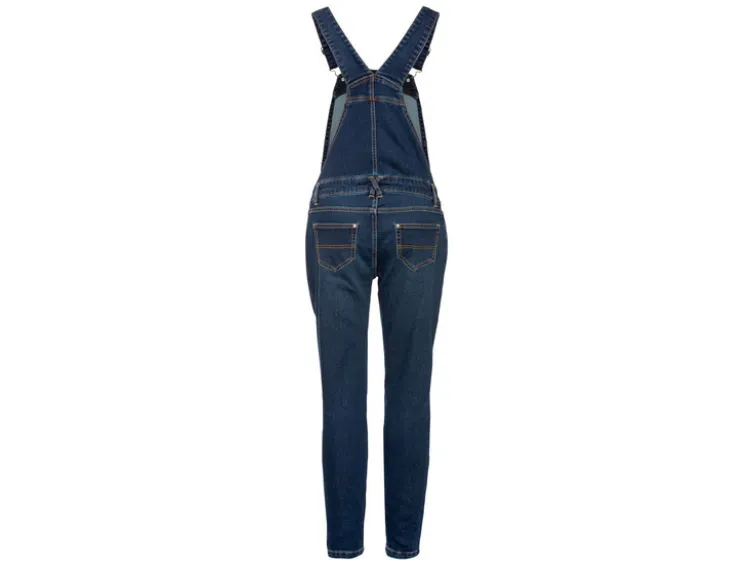 Damen Umstands-Latzhose, Skinny Fit, mit längenverstellbaren Trägern