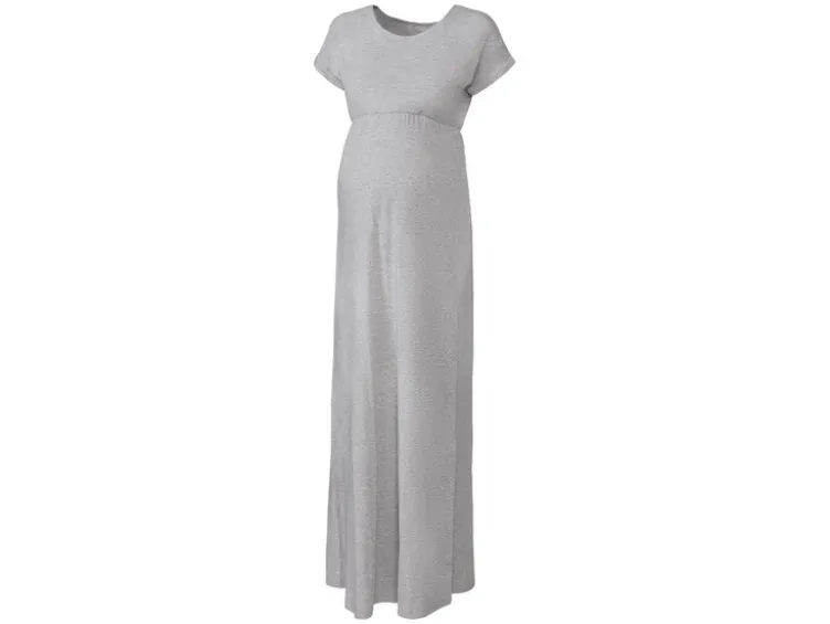 Damen Umstands-Maxikleid, mit Gummizug in der Taille