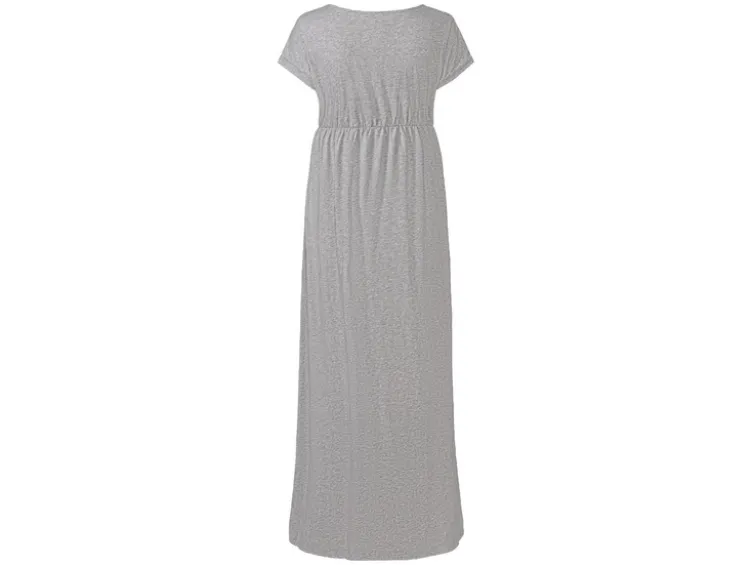 Damen Umstands-Maxikleid, mit Gummizug in der Taille