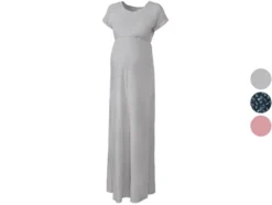 Damen Umstands-Maxikleid, mit Gummizug in der Taille