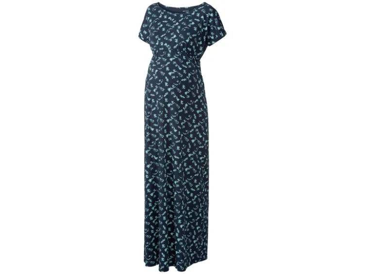Damen Umstands-Maxikleid, mit Gummizug in der Taille