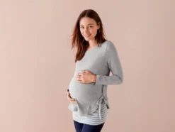 Damen Umstandspullover, weiche Feinstrickqualität