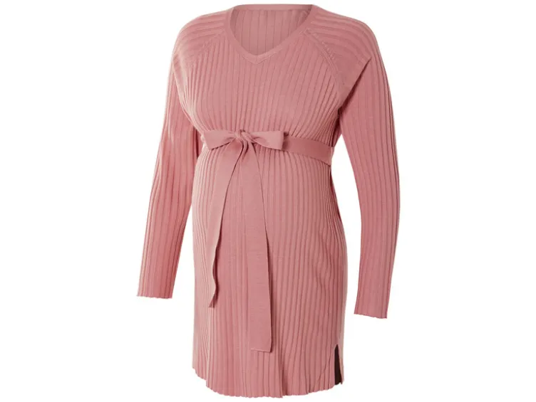 Damen Umstands-Ripppullover mit Seitenschlitzen