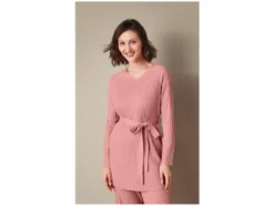 Damen Umstands-Ripppullover mit Seitenschlitzen