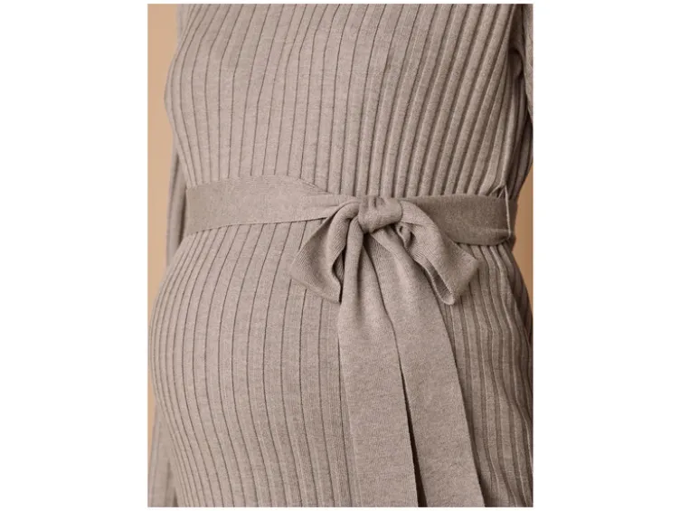 Damen Umstands-Ripppullover mit Seitenschlitzen
