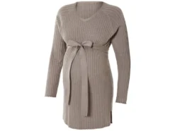 Damen Umstands-Ripppullover mit Seitenschlitzen