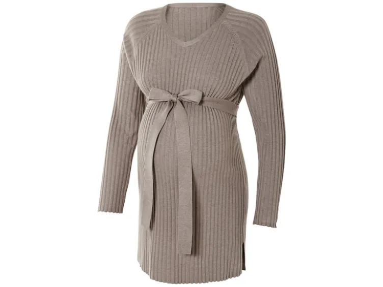 Damen Umstands-Ripppullover mit Seitenschlitzen