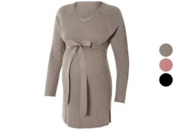 Damen Umstands-Ripppullover mit Seitenschlitzen