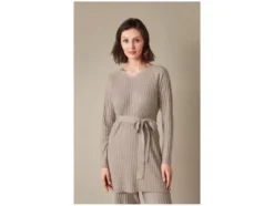 Damen Umstands-Ripppullover mit Seitenschlitzen