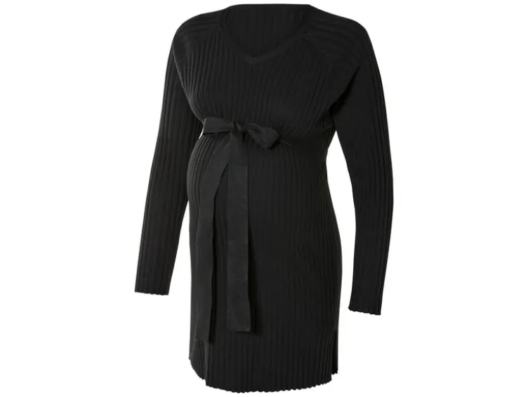 Damen Umstands-Ripppullover mit Seitenschlitzen