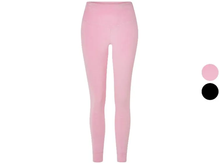 Damen Velour-Leggings, mit Bündchen