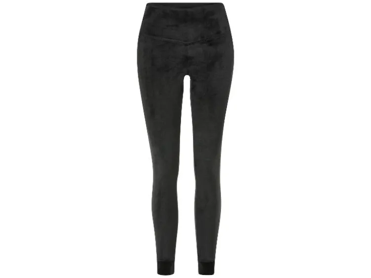 Damen Velour-Leggings, mit Bündchen