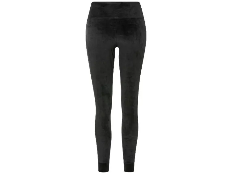 Damen Velour-Leggings, mit Bündchen