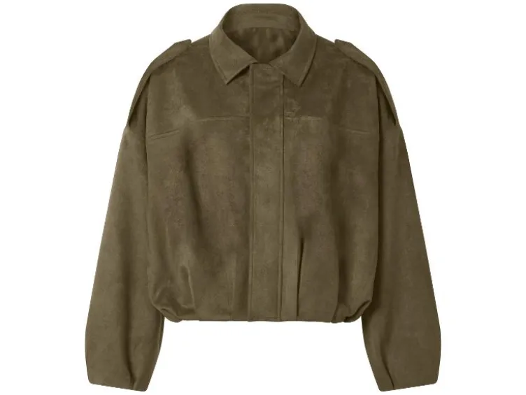 Damen Velours-Bomberjacke