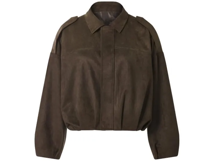 Damen Velours-Bomberjacke