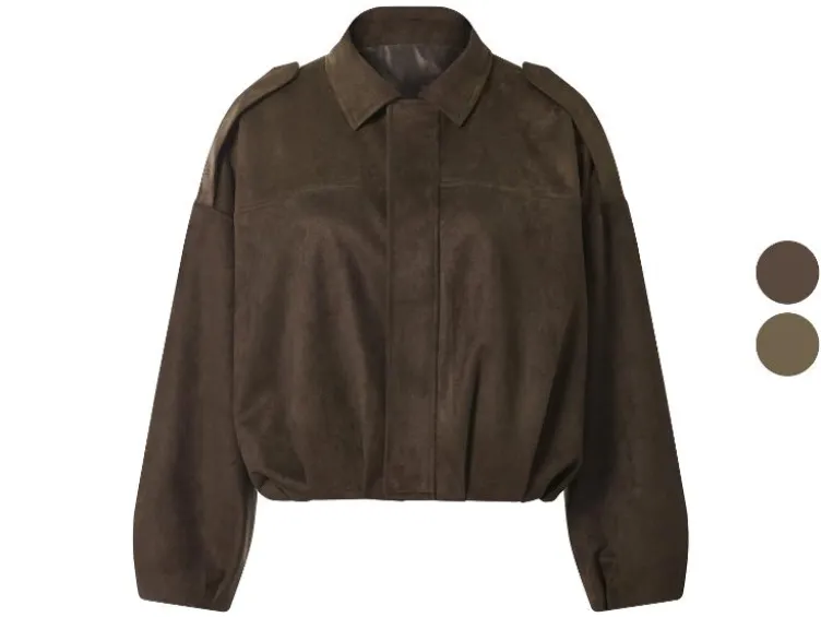 Damen Velours-Bomberjacke