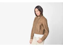 Damen Velours-Jacke