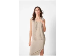 Damenweste aus Strukturstoff Grobstrickweste für Damen Strickweste Damen Weste, grob strukturiert