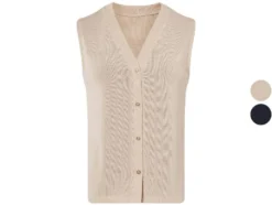 Damenweste aus Strukturstoff Grobstrickweste für Damen Strickweste Damen Weste, grob strukturiert