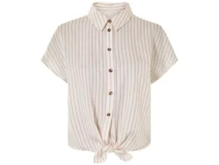 Damen Wickelbluse, überschnittene Schultern