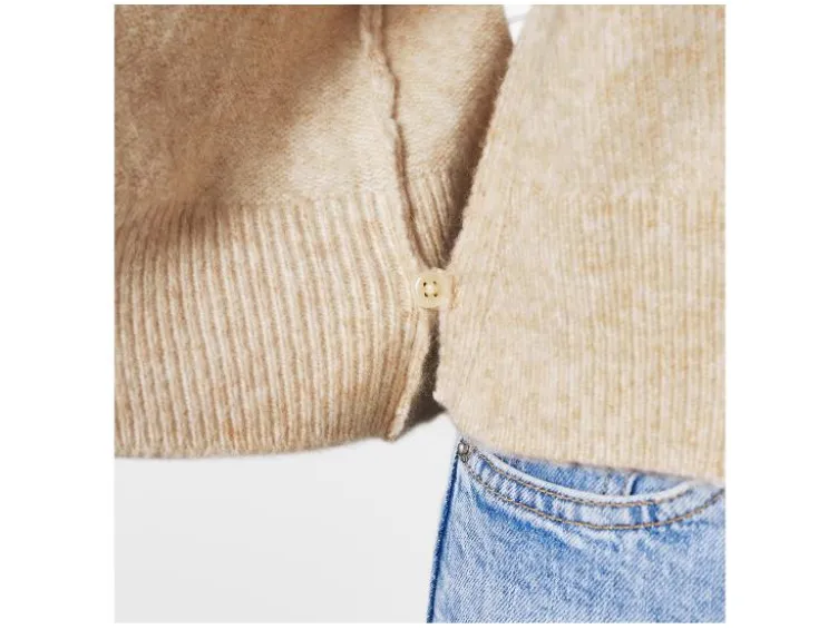 Damen Wickelcardigan, mit Wollanteil
