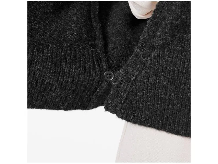 Damen Wickelcardigan, mit Wollanteil