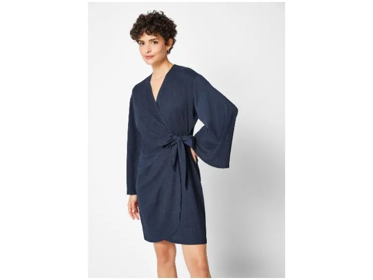 Damen Wickelkleid im Kimono-Stil