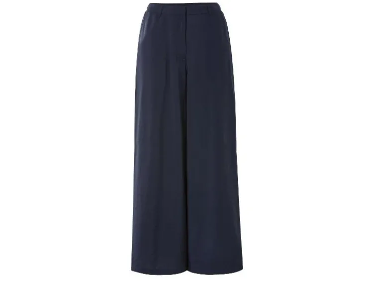 Damen Wide-Leg-Hose, aus eleganter Twill-Qualität
