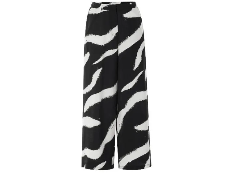 Damen Wide-Leg-Hose, aus eleganter Twill-Qualität