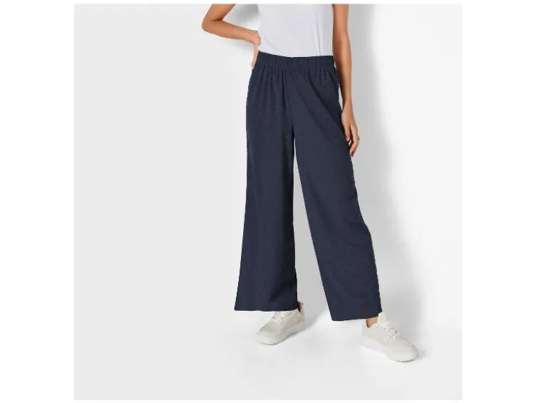 Damen Wide-Leg Hose, Knöchellänge